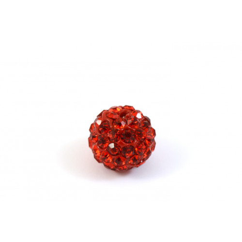 PAVE BEAD,10MM RED